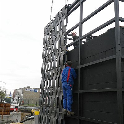 Cortenstahlfassade Unterkonstruktion Detail