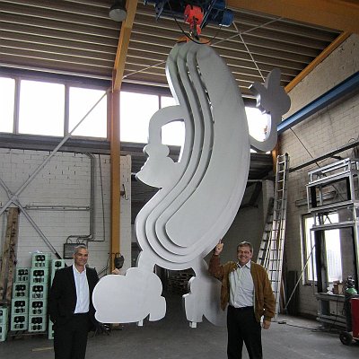 Skulptur Bockwurts Edelstahl