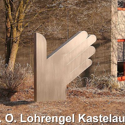 H.O.Lohrengel Skulptur Hand Edelstahl