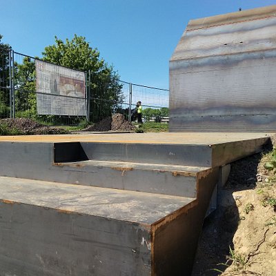 Treppe Corten Cortenstahl Stufen