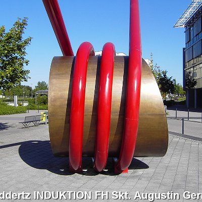 Skulptur Induktion Messing Edelstahl