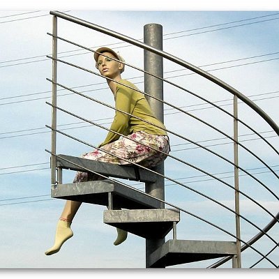 Spindeltreppe Stahl verzinkt Metallbau Köln