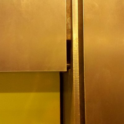 Blechverkleidung Detail Schwarzblech walzblau