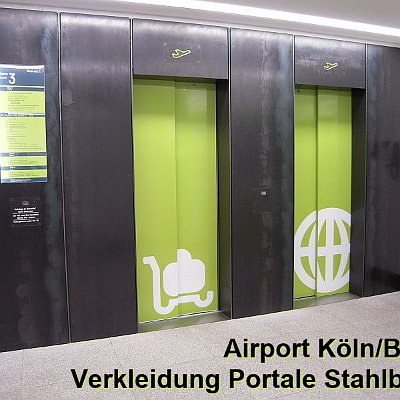 Aufzugsverkleidung Stahlblech walzblau